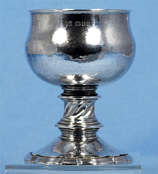 A good George V Arts & Crafts silver goblet, by Omar Ramsden, Height 115mm Weight 7.7oz/240grms